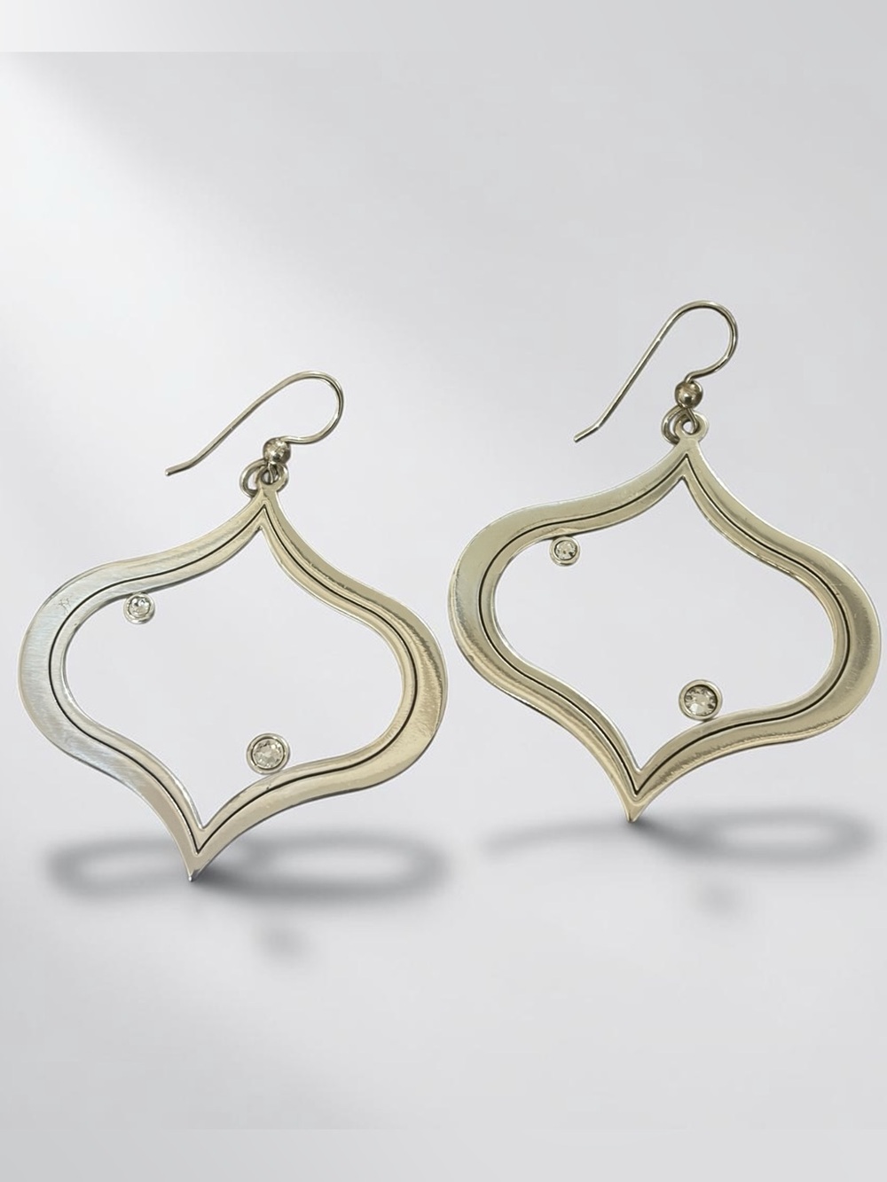 Brighton Large Silver Quatrefoil Earrings
